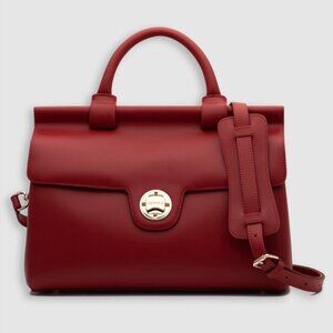 Elegant Red Satchel Bag